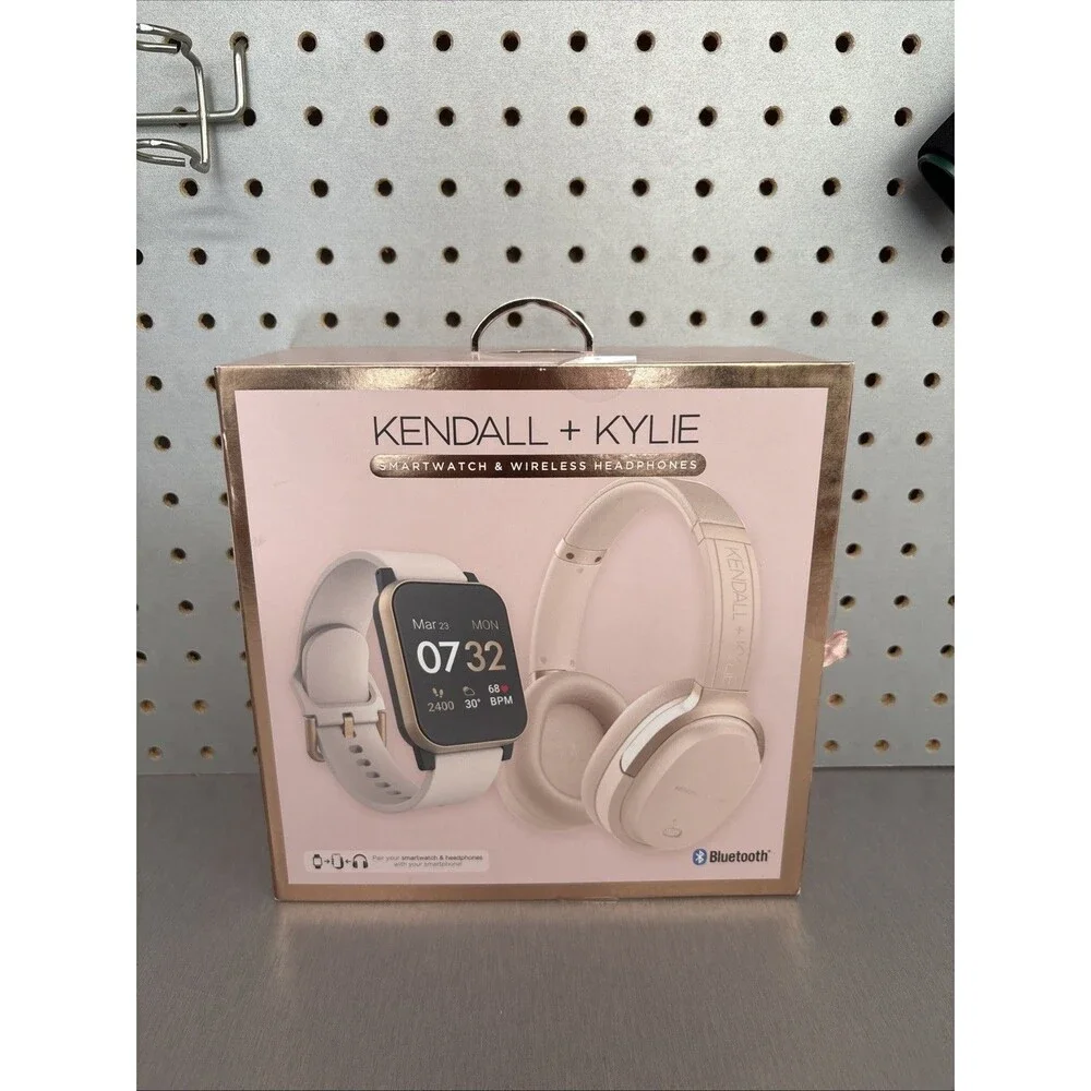 Kendall & Kylie Smart Watch & Wireless Headphones Pink iTouch Wearables Open Box